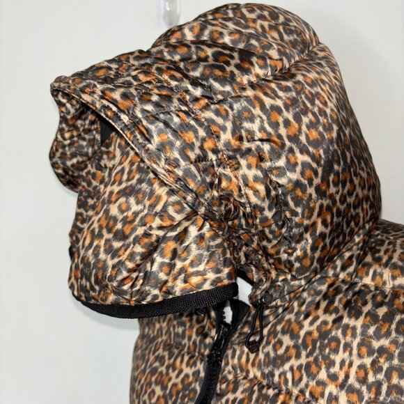 Scotch & Soda Maison Scotch Punk Radar Women's Leopard Print Down Puffer Coat L - Picture 10 of 16